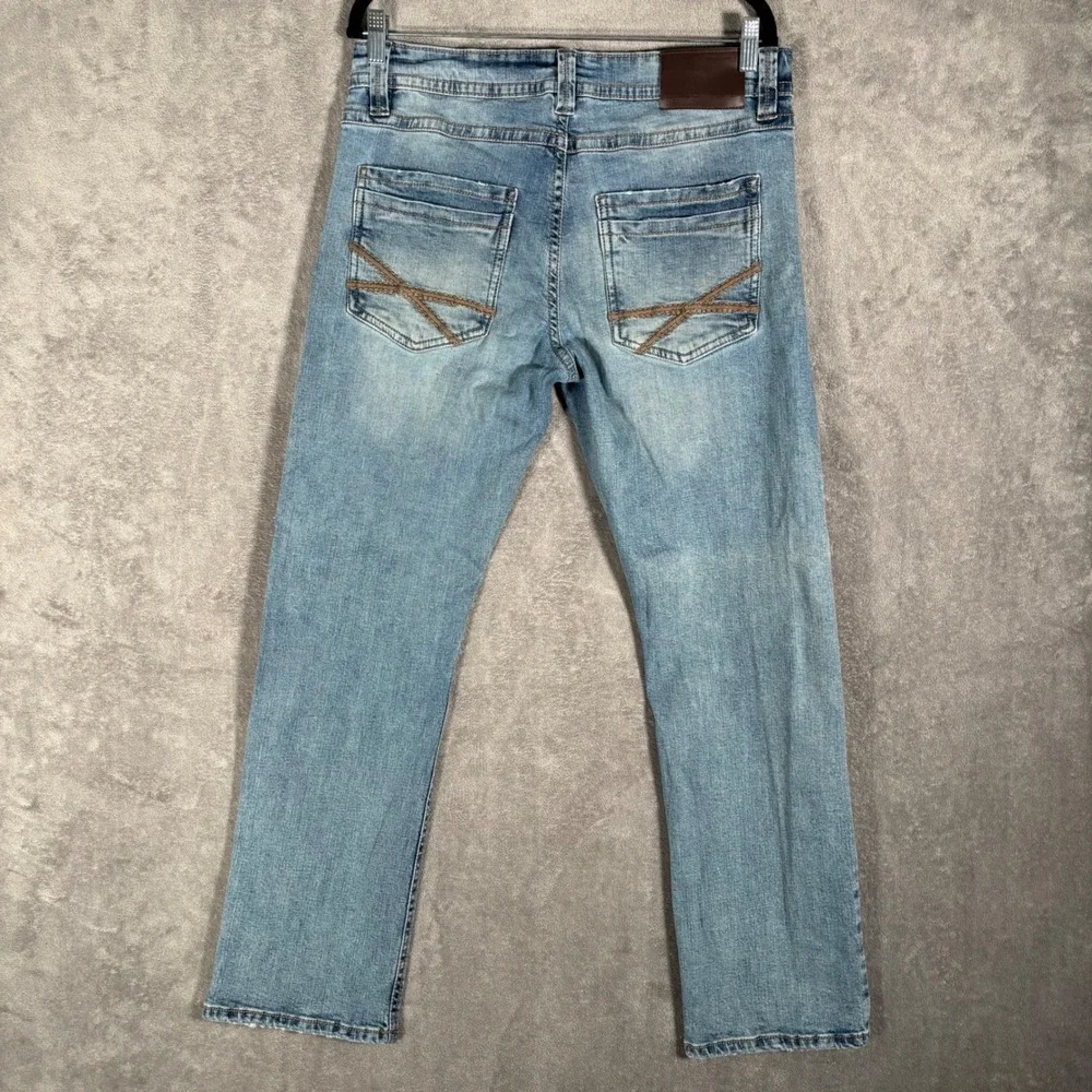 TK Axel Jeans Mens‎ Size 32x32 fits 34x31 Slim Boot Light Wash Denim